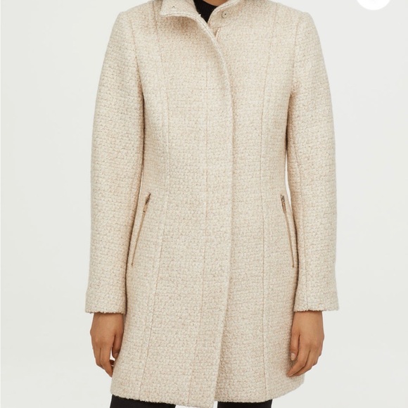 H&M Jackets & Blazers - Women's Beige Textured Jacket